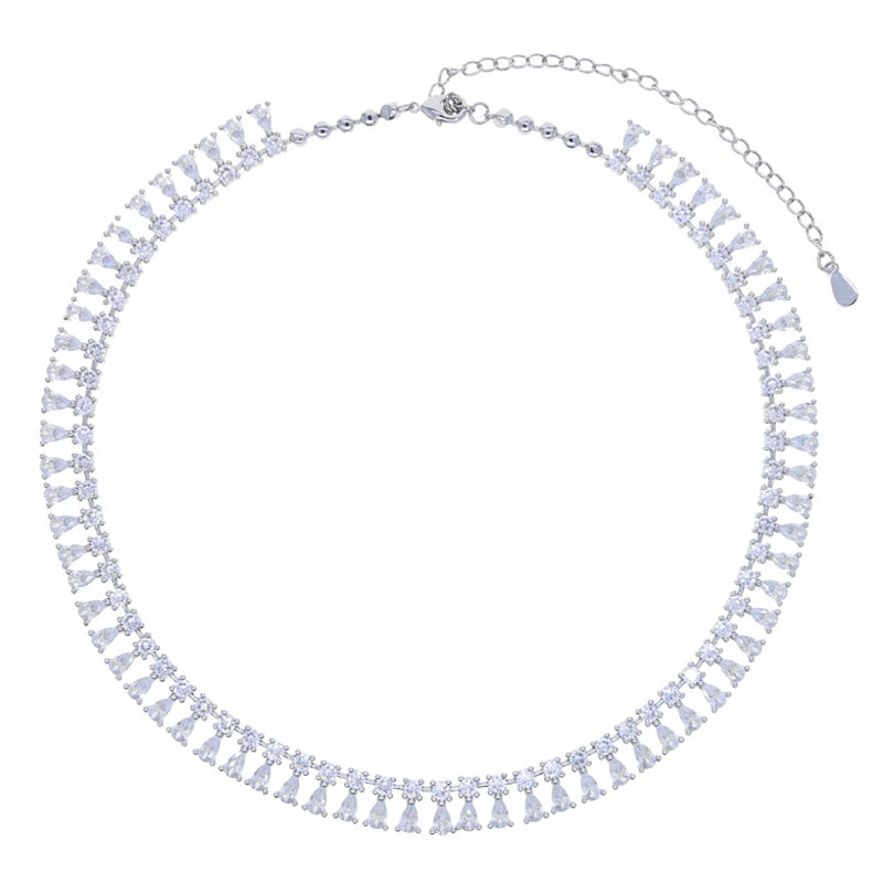 New Iced Out Bling Tear Drop Necklace