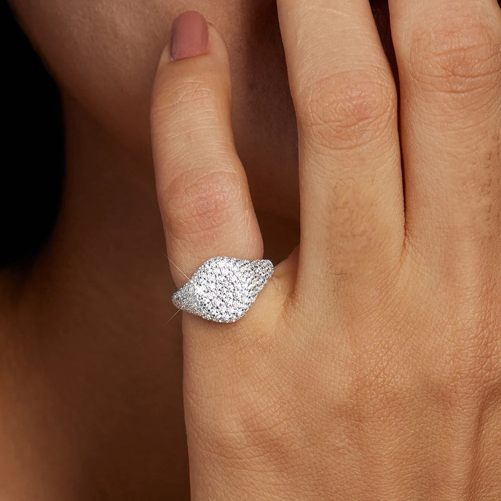 D Color Moissanite Ring