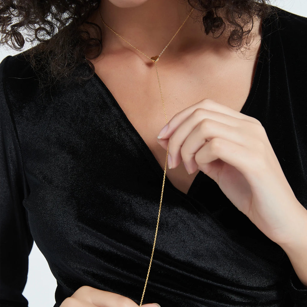 Adjustable Long Chain Pendant Charm Necklace Choker