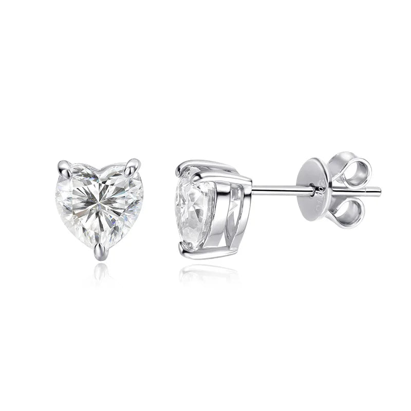 Asscher Cut moissanite Stud Earrings
