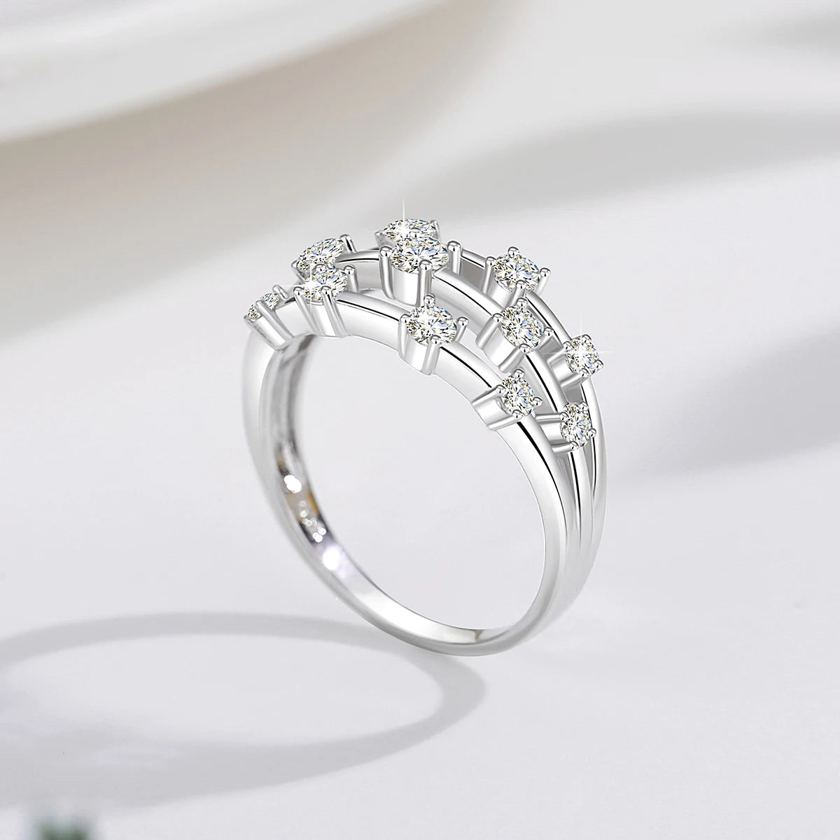 Trendy Moissanite Ring