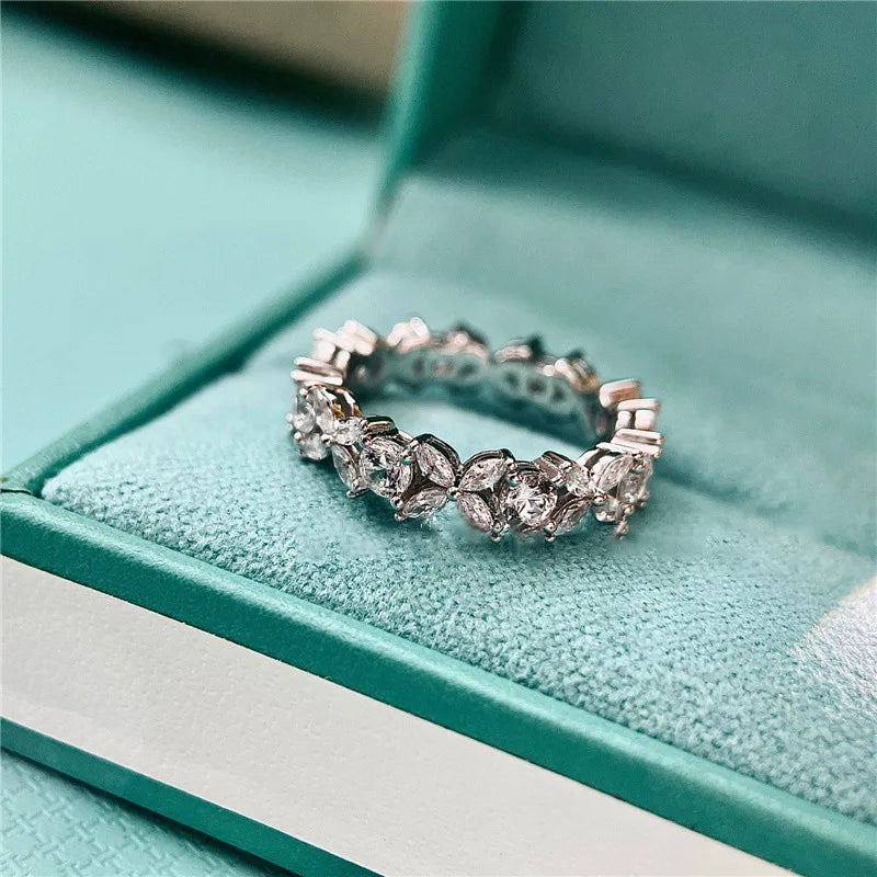 Eternity High Carbon Diamond Ring
