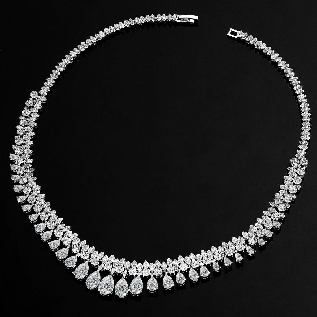 Luxury White Cubic Zirconia Brides Accessories