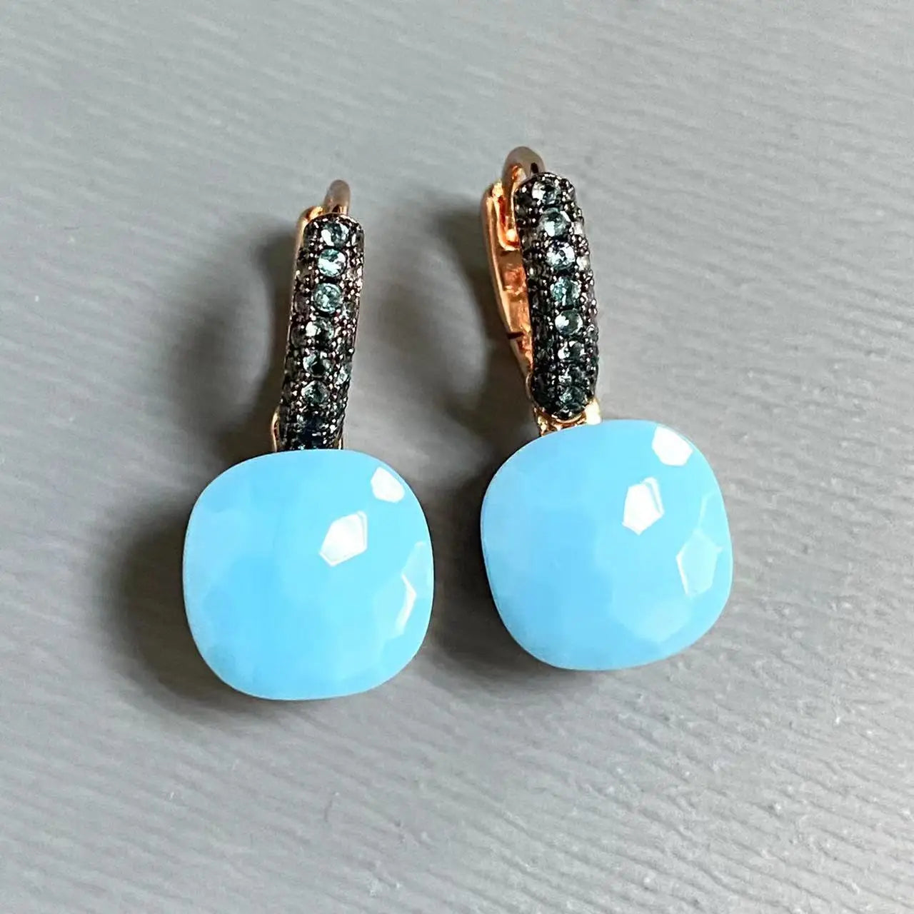 Classic Nudo Earrings Zircon With Black Gun Plated