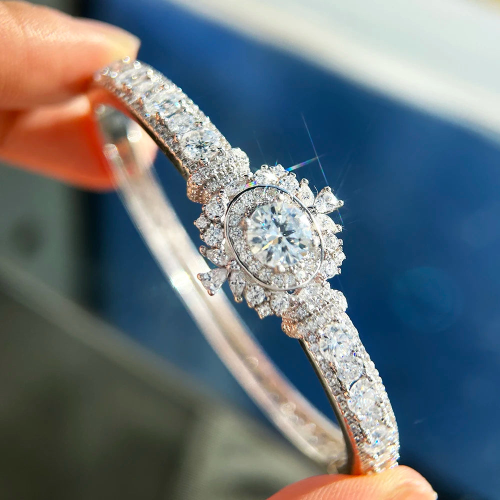 Luxury Moissanite Open Bangles