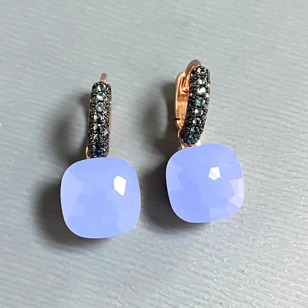 Classic Nudo Earrings Zircon With Black Gun Plated