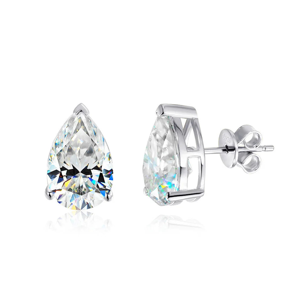 Asscher Cut moissanite Stud Earrings