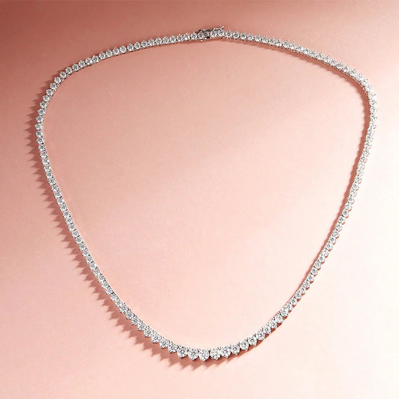 Claws Gradient Moissanite Tennis Necklace