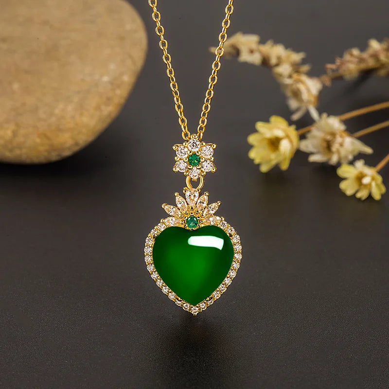 Necklace Emerald Pendant for Women