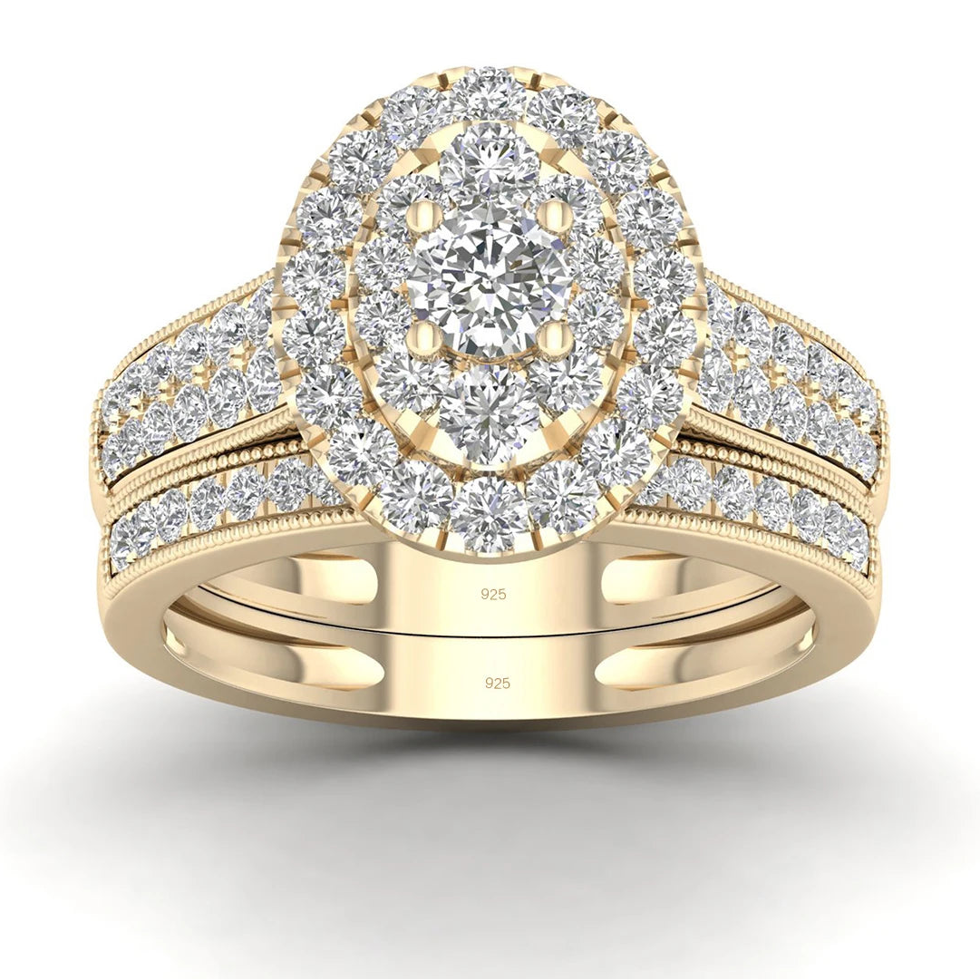 2PCS Diamond Couple Rings