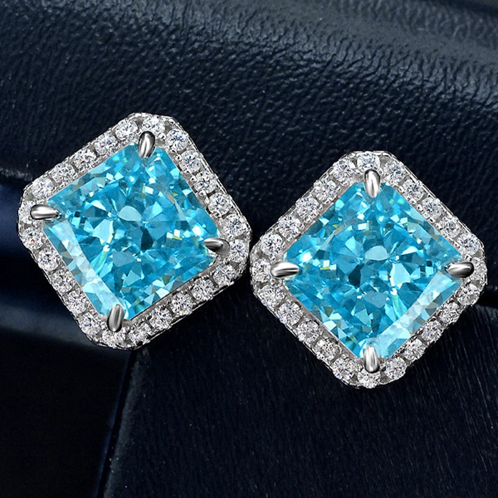 Crushed Ice Cushion Cut Fancy Vivid Sapphire
