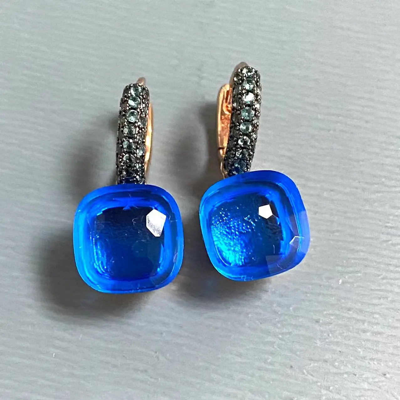 Classic Nudo Earrings Zircon With Black Gun Plated