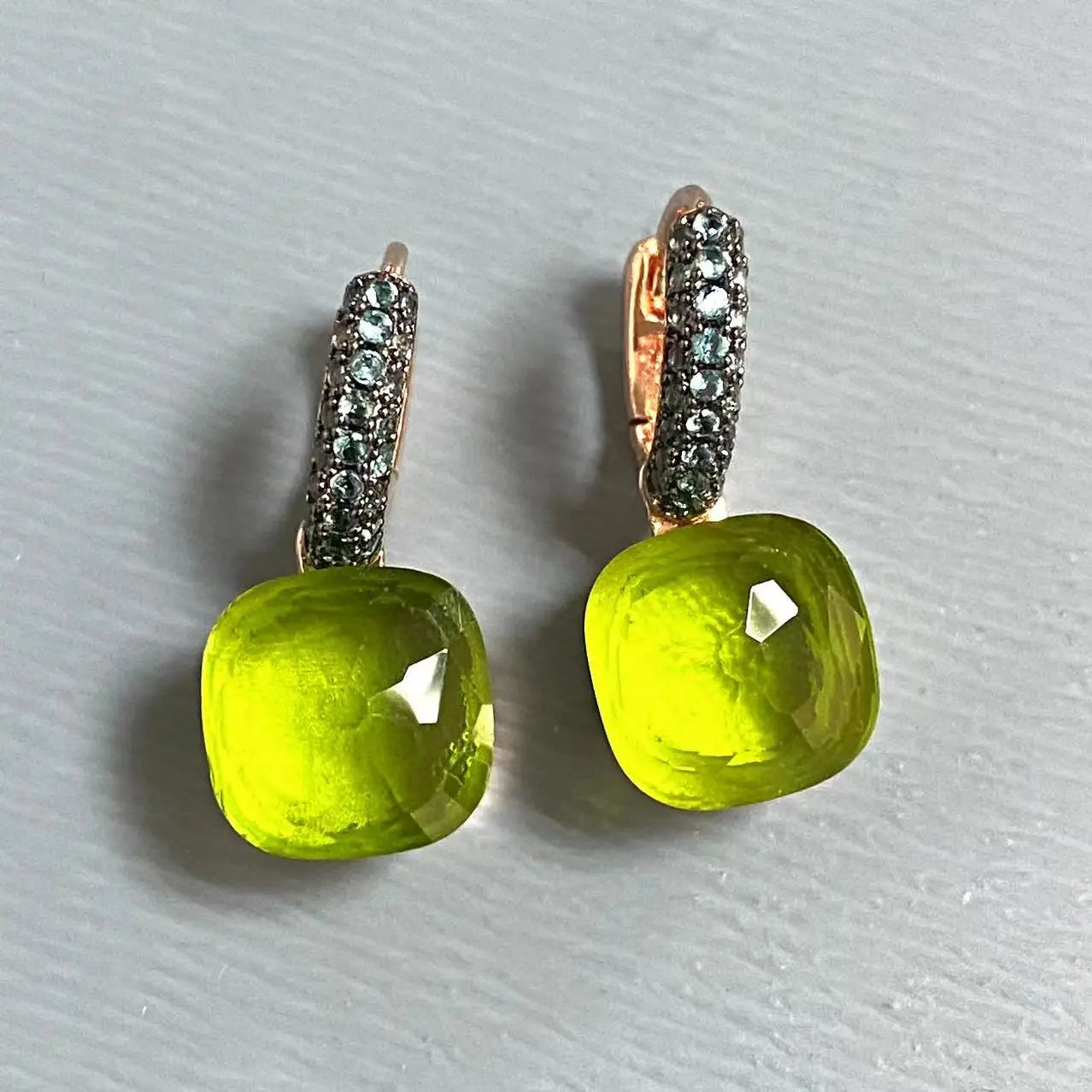 Classic Nudo Earrings Zircon With Black Gun Plated