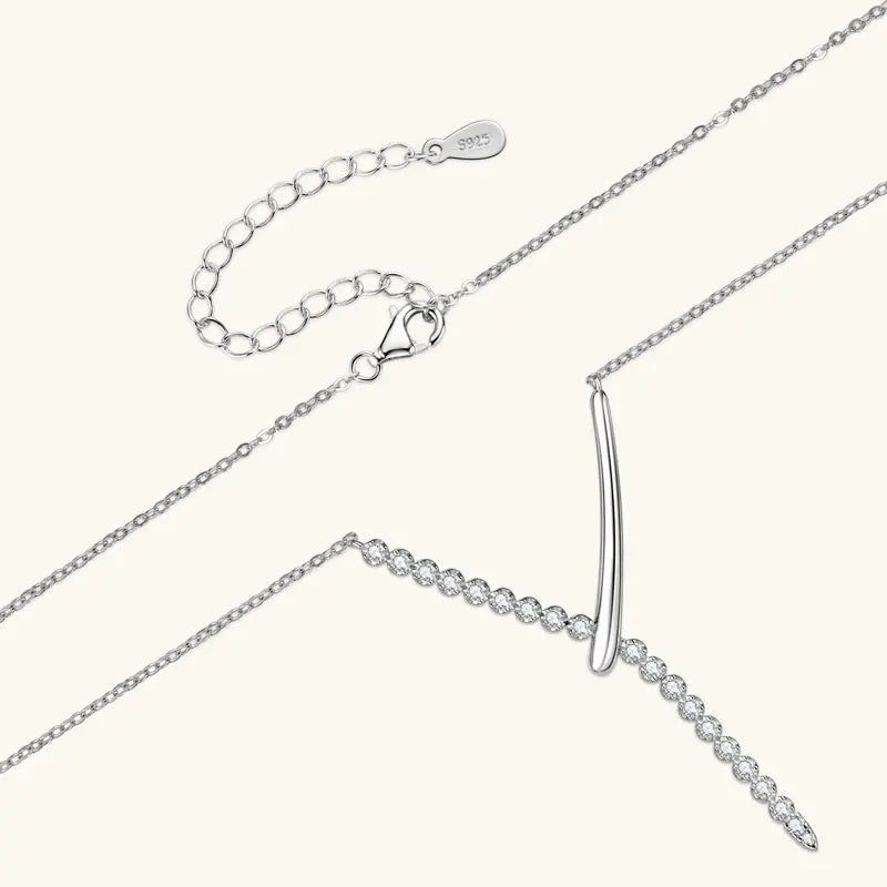 Round Y-shaped Pendant Necklace