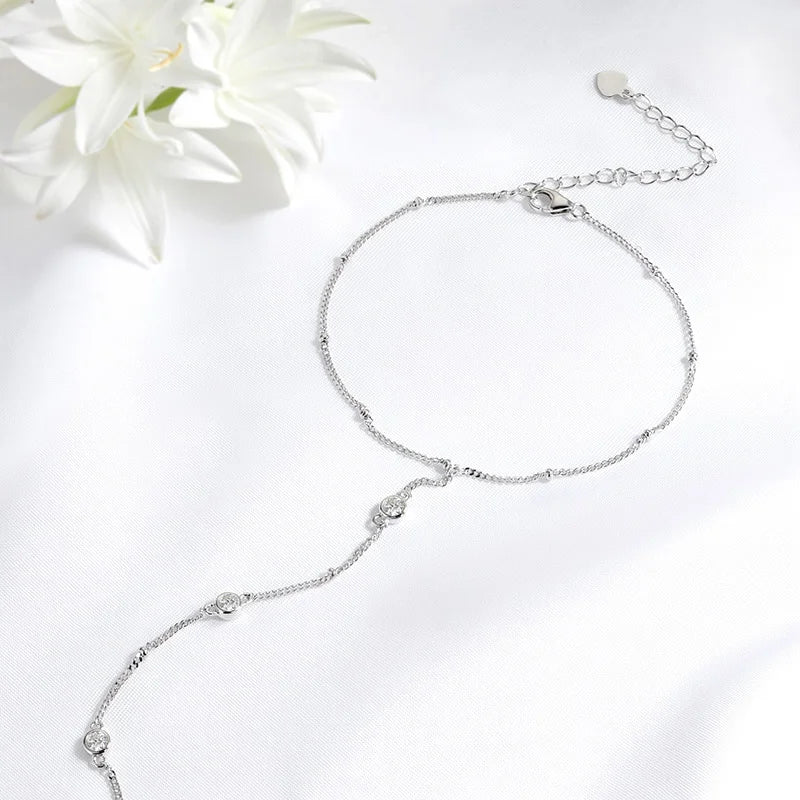 3MM Moissanite Bracelets 14-21cm Wrist Size Adjustable Chain