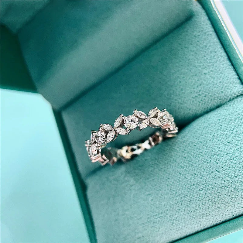 Eternity High Carbon Diamond Ring
