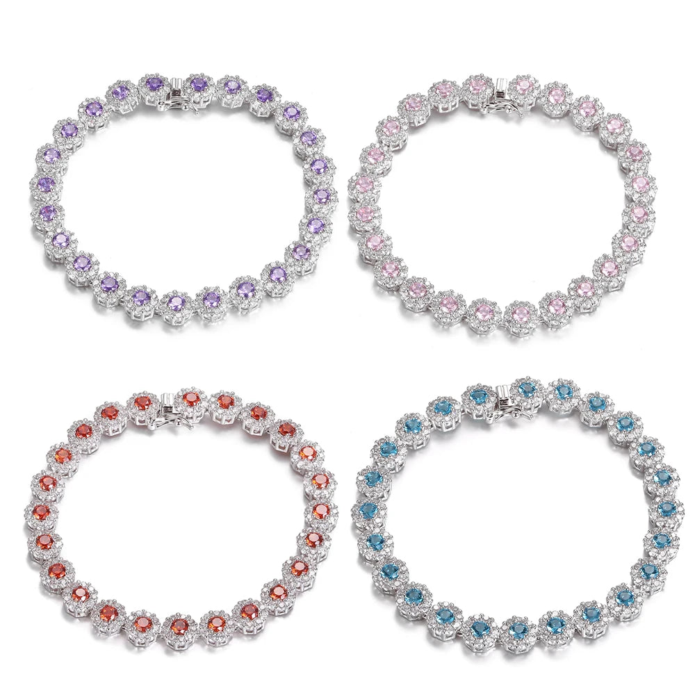 Silver Plated Cubic Zirconia Crystal Bracelet