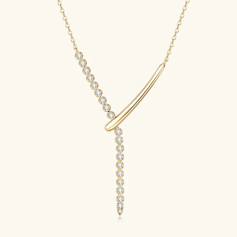 Round Y-shaped Pendant Necklace