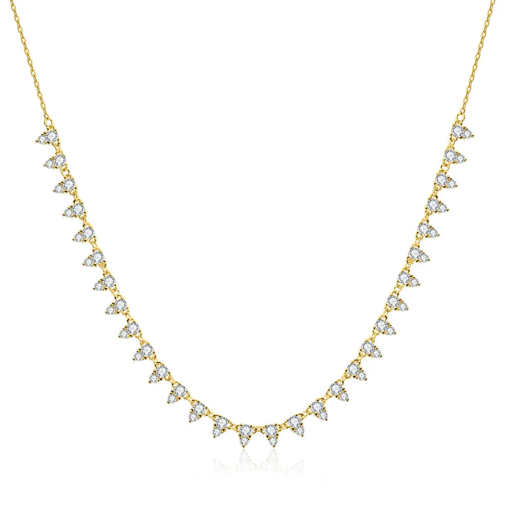 Moissanite Tennis Necklace 18inch Chain