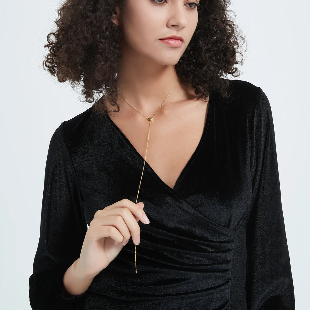 Adjustable Long Chain Pendant Charm Necklace Choker