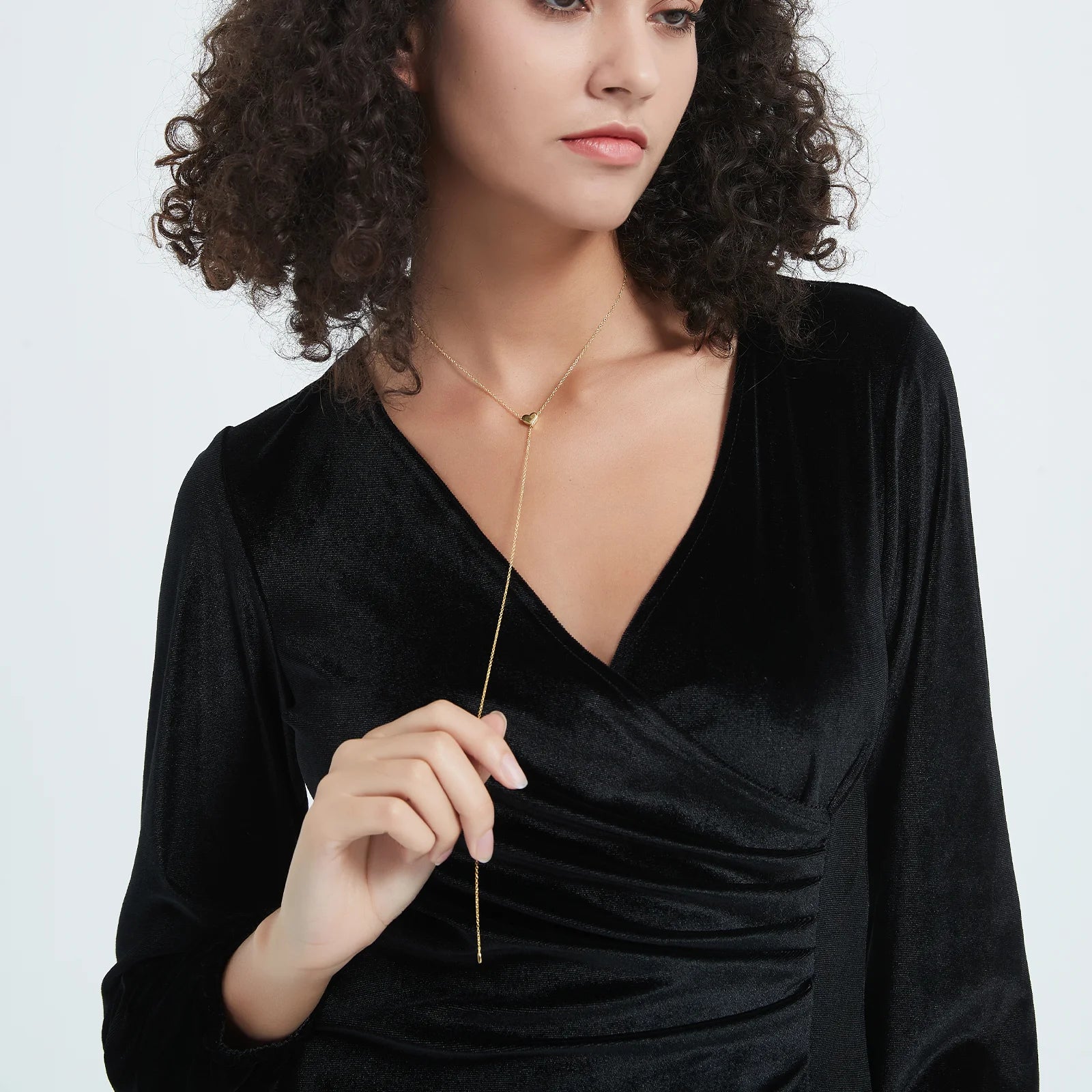 Adjustable Long Chain Pendant Charm Necklace Choker