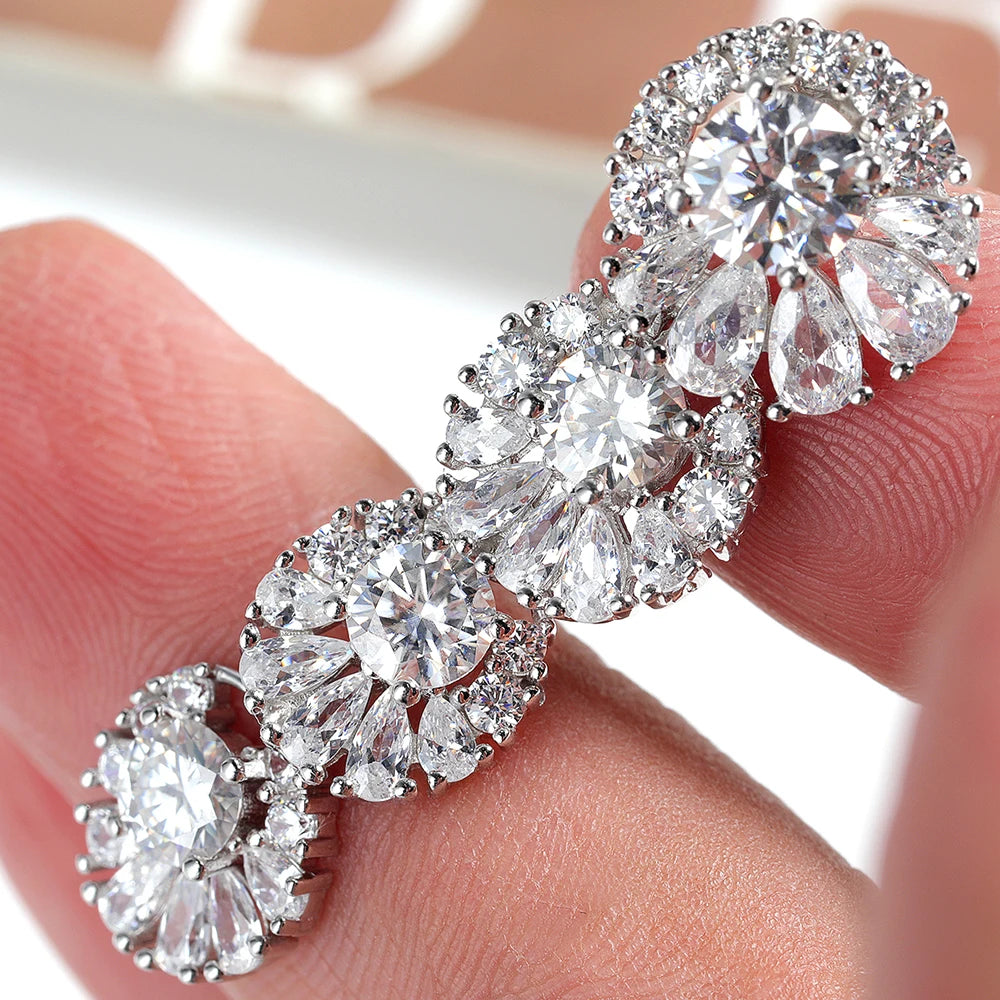 Moissanite Pendant Earrings