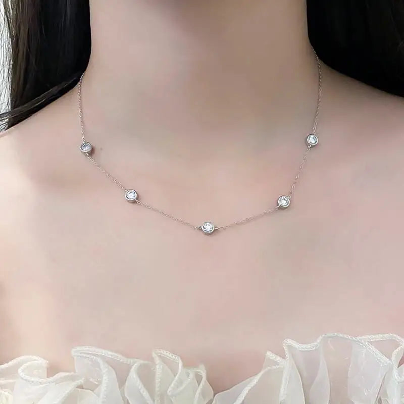 Bubble Moissanite Necklace