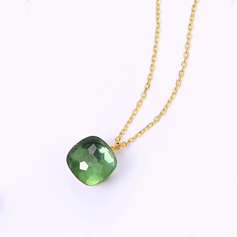 Crystals Necklaces Pendant Candy Color