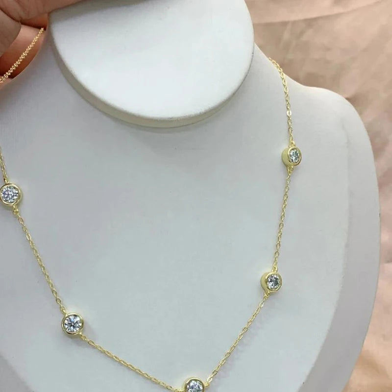 Bubble Moissanite Necklace