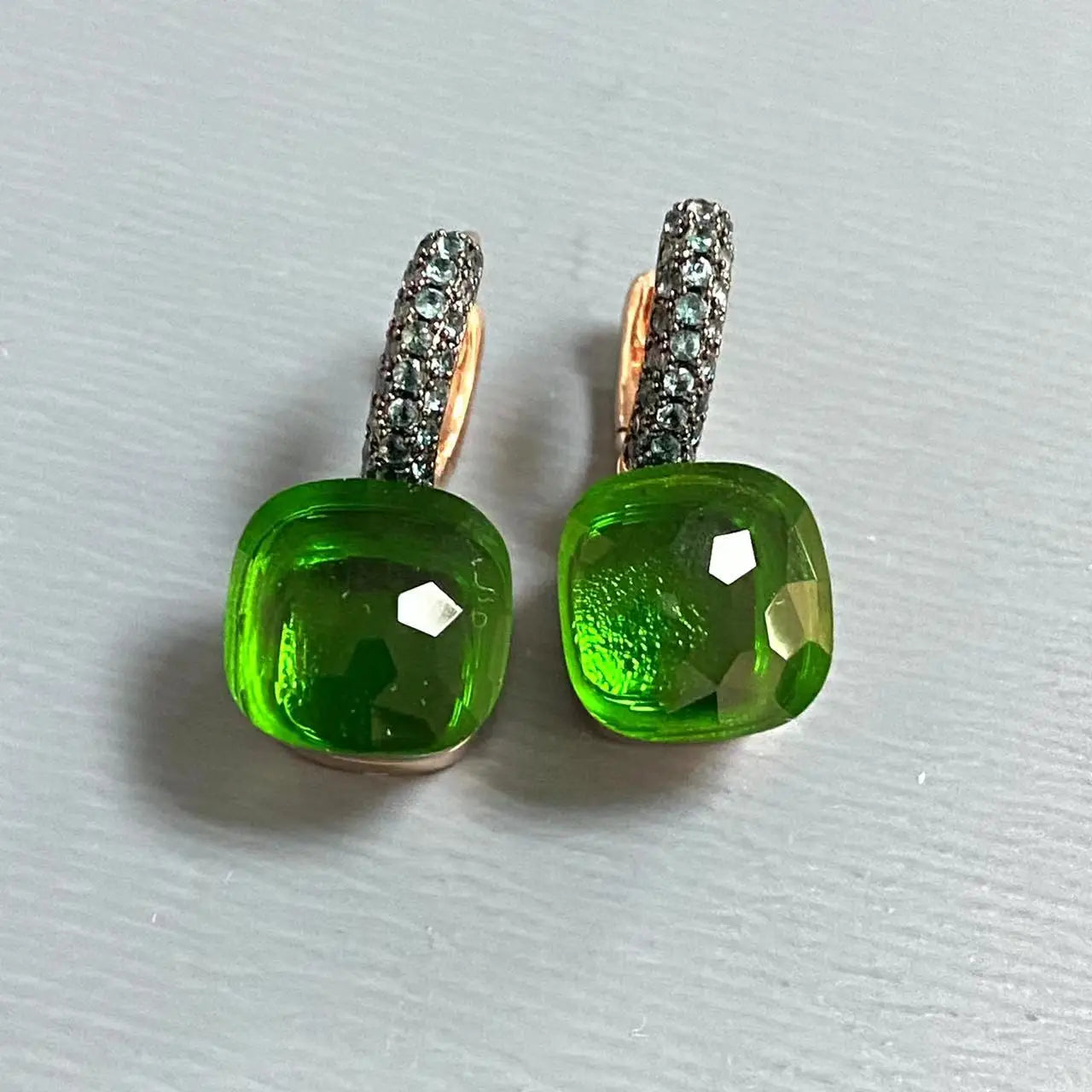 Classic Nudo Earrings Zircon With Black Gun Plated