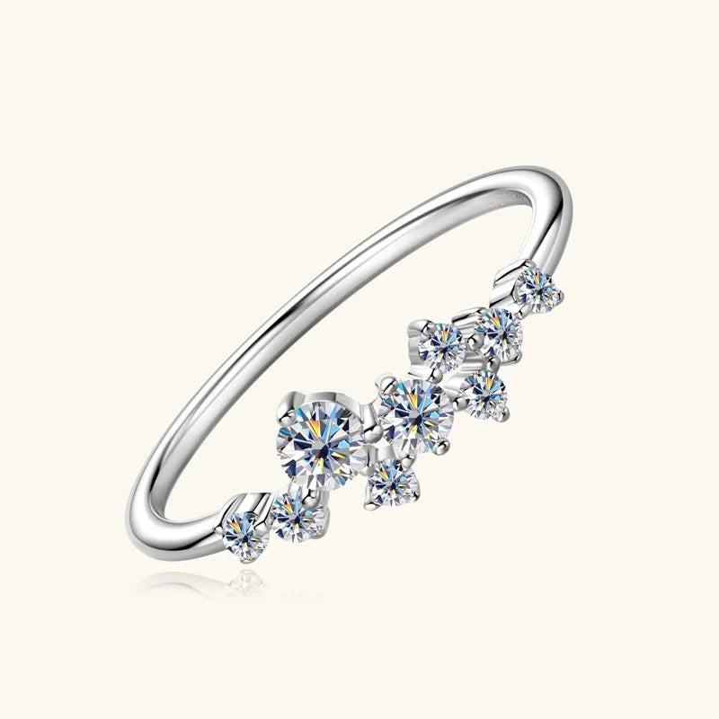 Gold Plated Sterling Silver Moissanite Ring