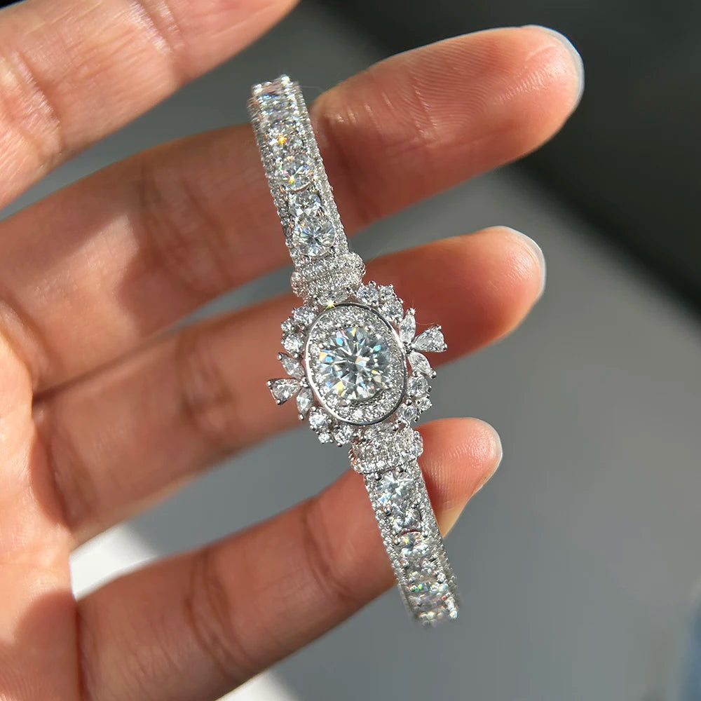 Luxury Moissanite Open Bangles