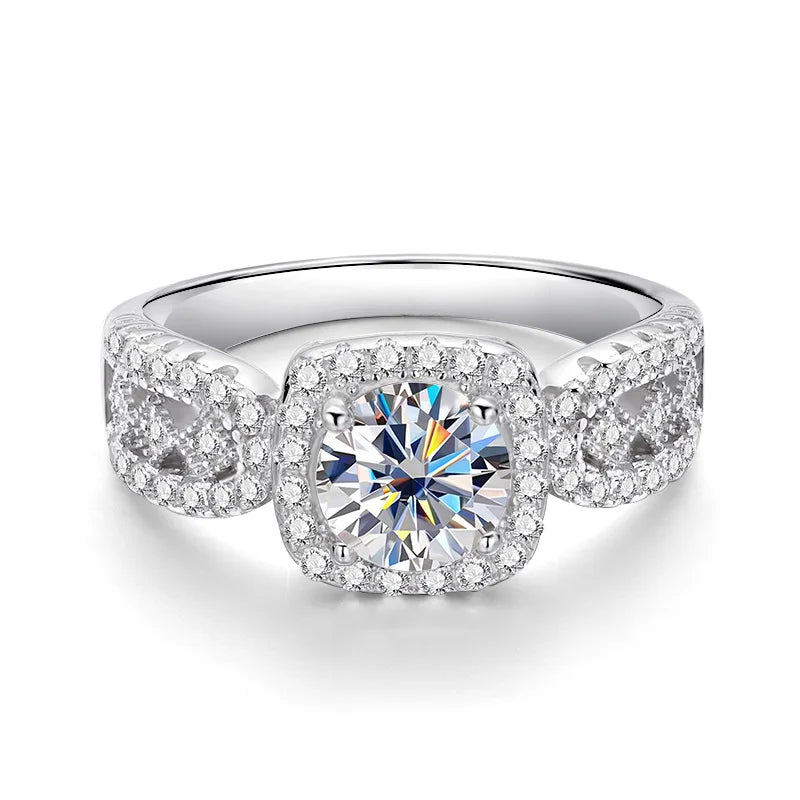 D Color Moissanite Ring for Women