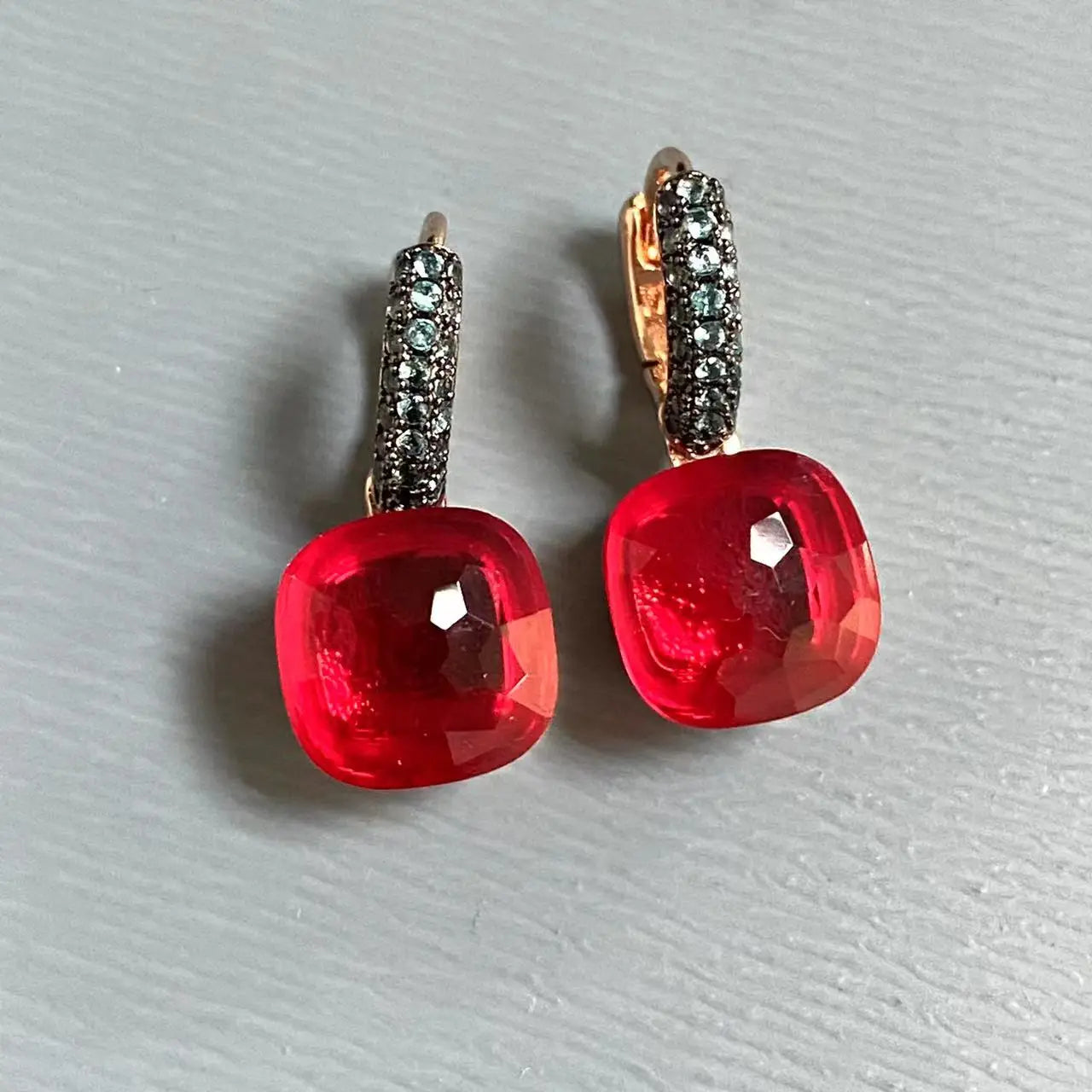 Classic Nudo Earrings Zircon With Black Gun Plated