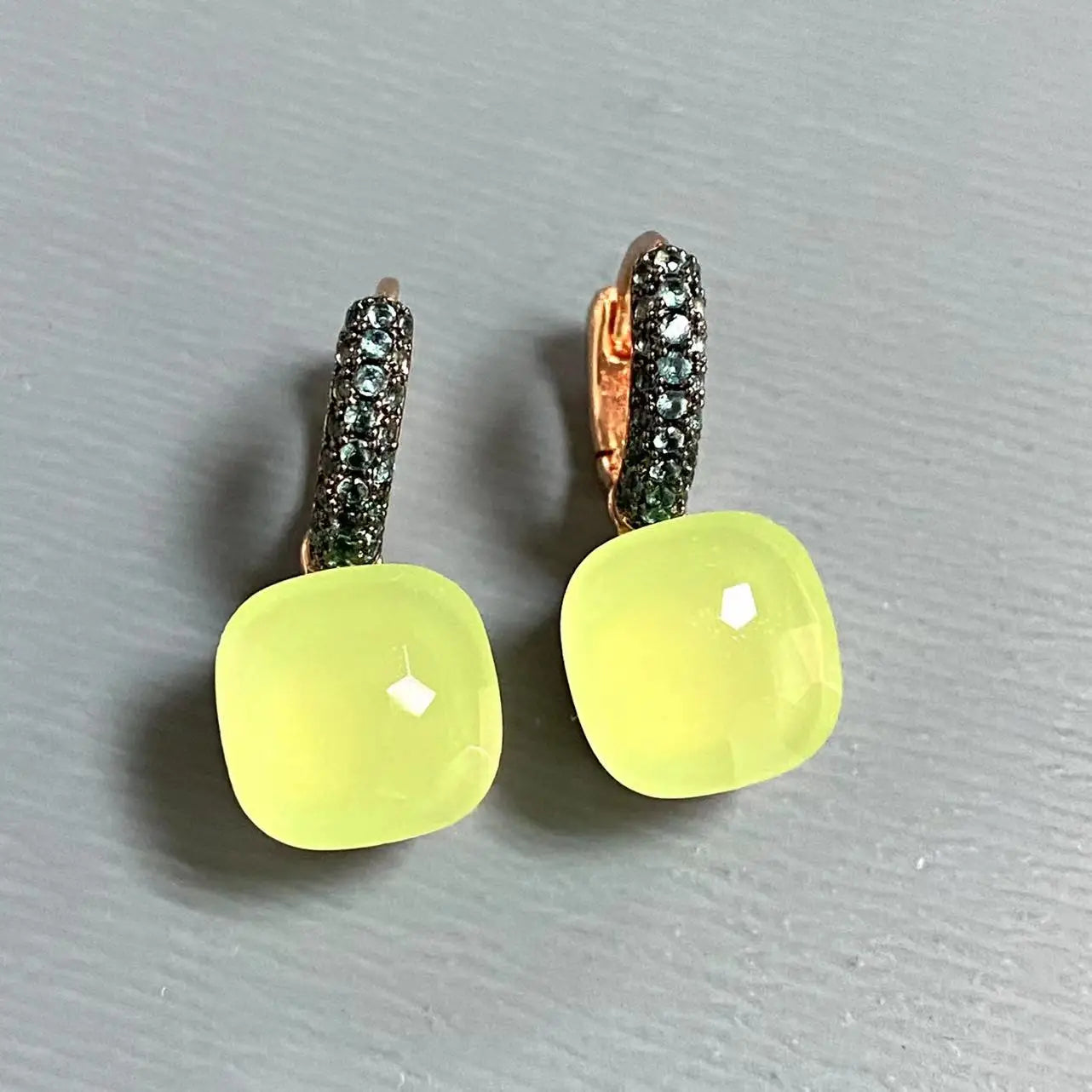 Classic Nudo Earrings Zircon With Black Gun Plated