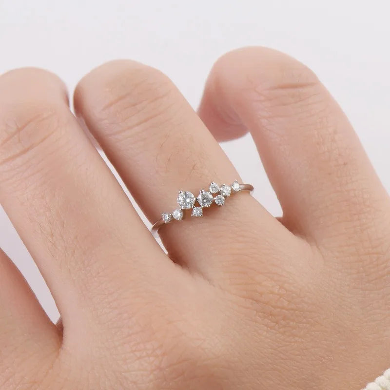 Gold Plated Sterling Silver Moissanite Ring