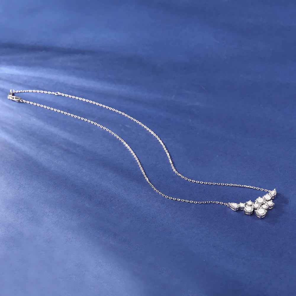 Round & Pear Cut Pendant Necklace