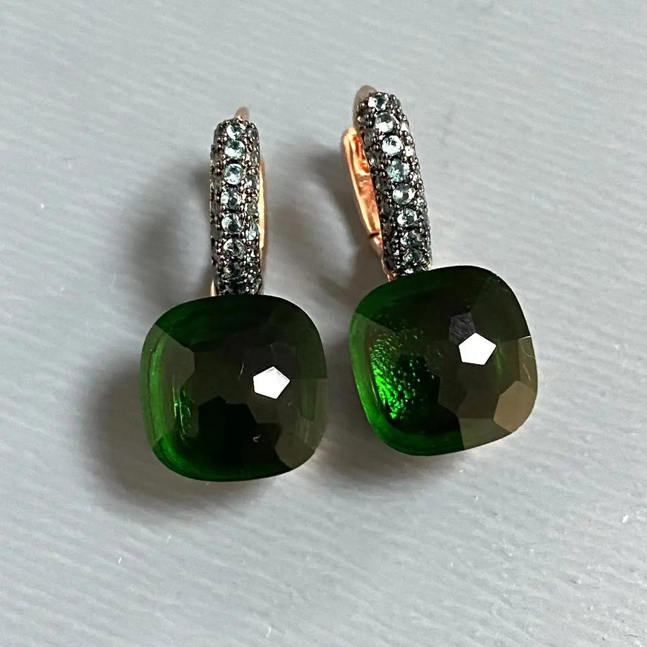 Classic Nudo Earrings Zircon With Black Gun Plated