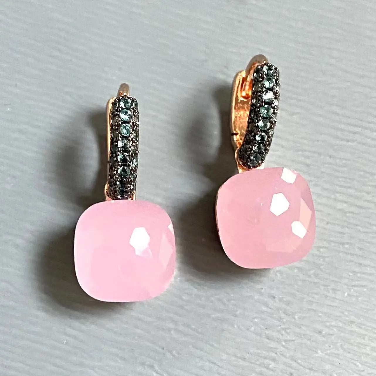 Classic Nudo Earrings Zircon With Black Gun Plated