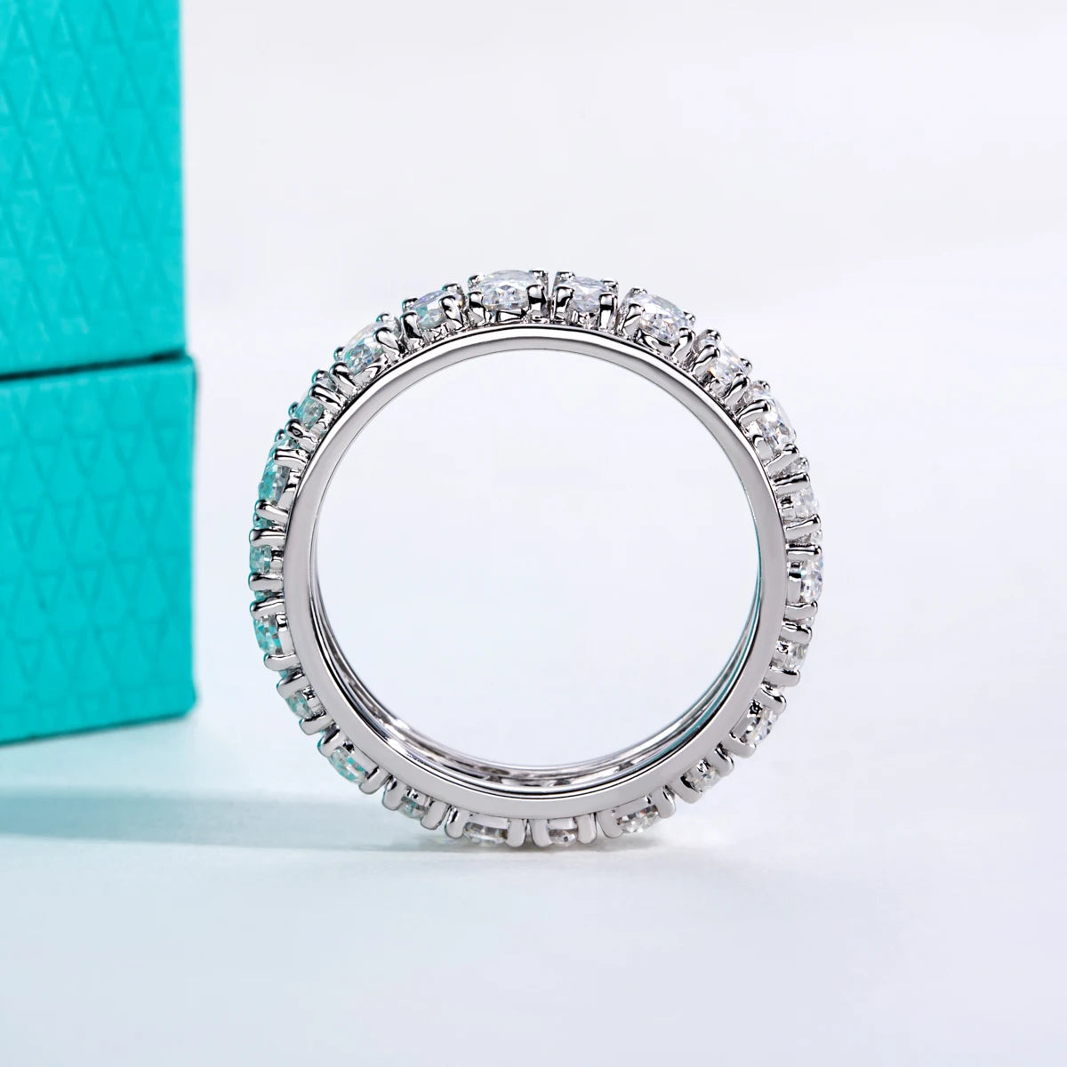 Marquise D Color Moissanite Eternity Ring