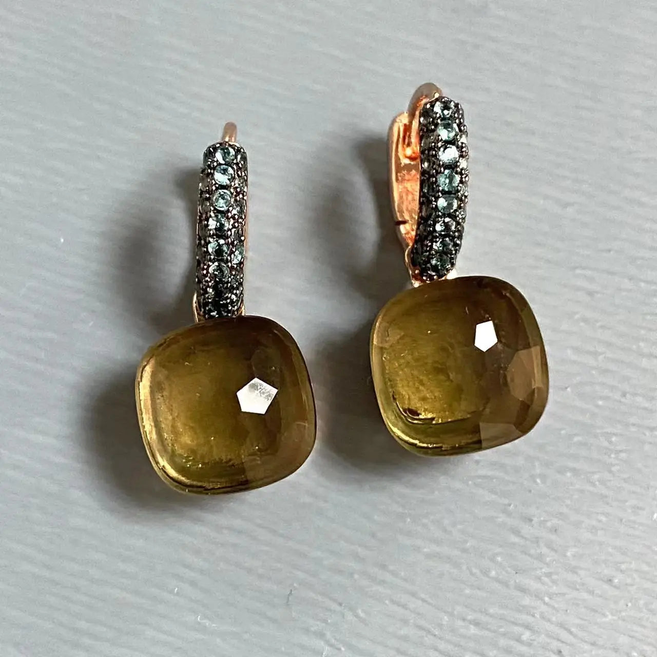 Classic Nudo Earrings Zircon With Black Gun Plated