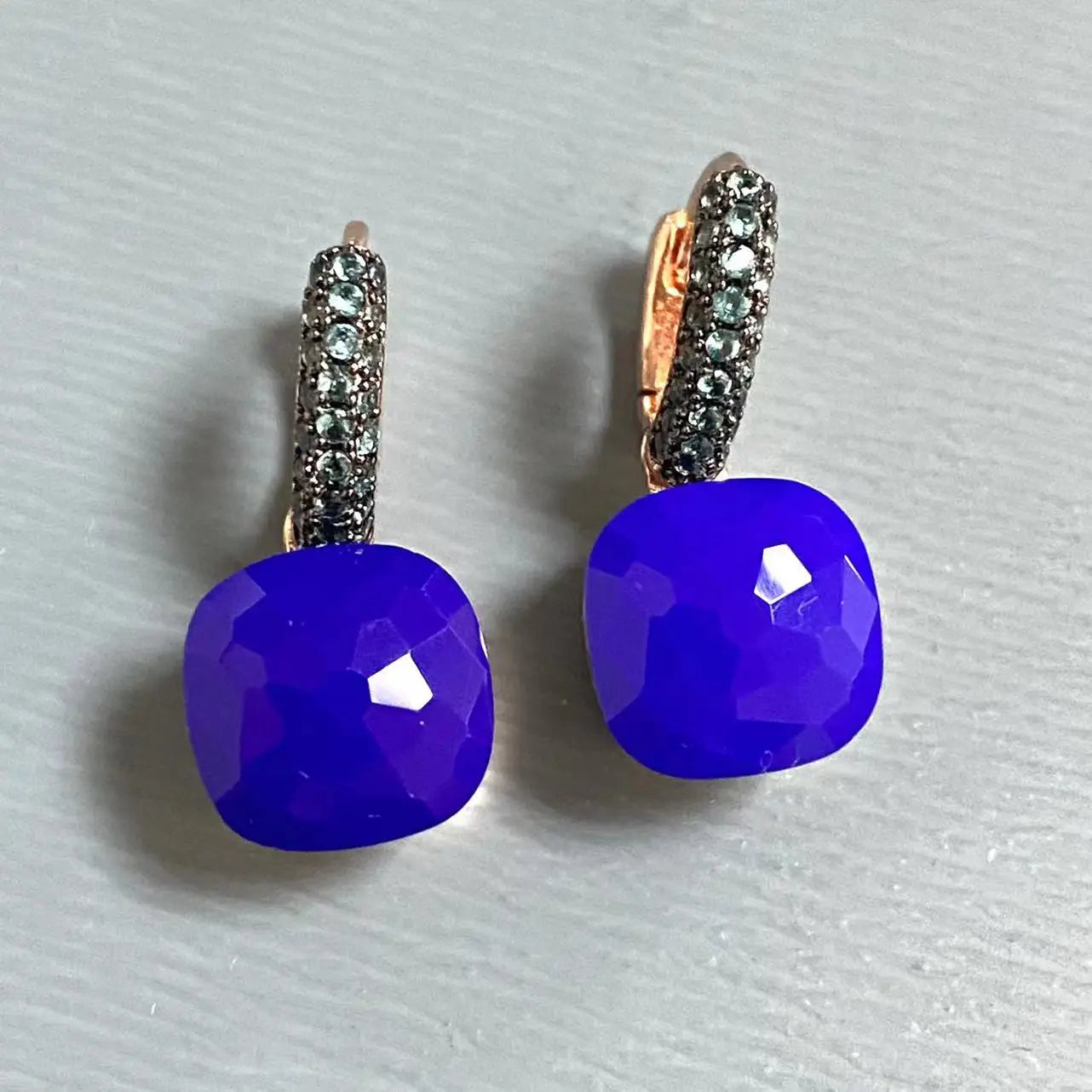 Classic Nudo Earrings Zircon With Black Gun Plated