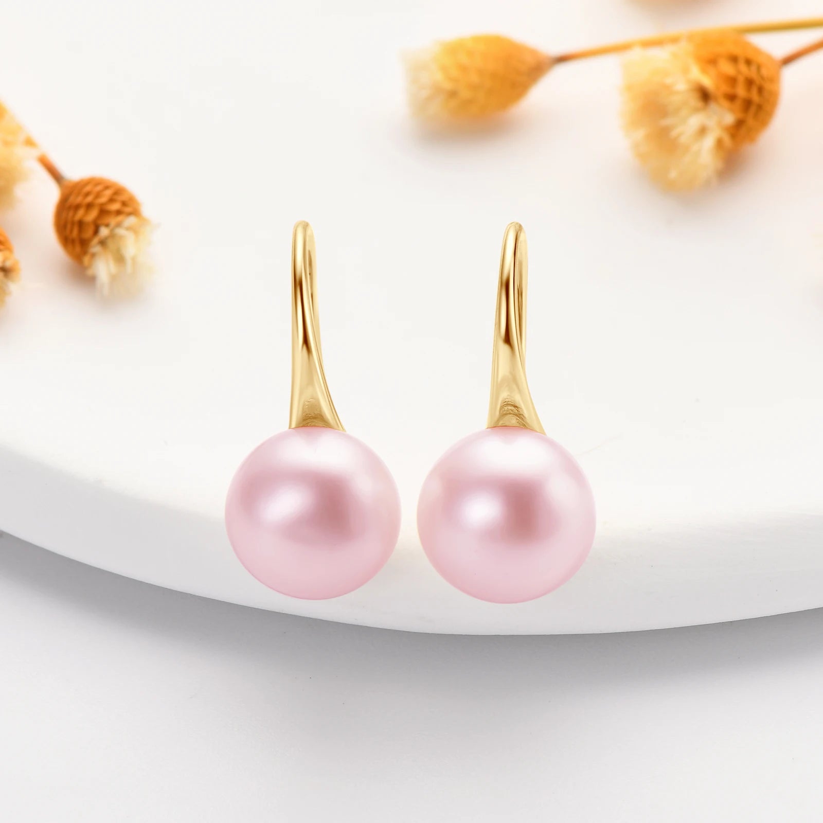 Gold Filled Pearls Drop Earrings