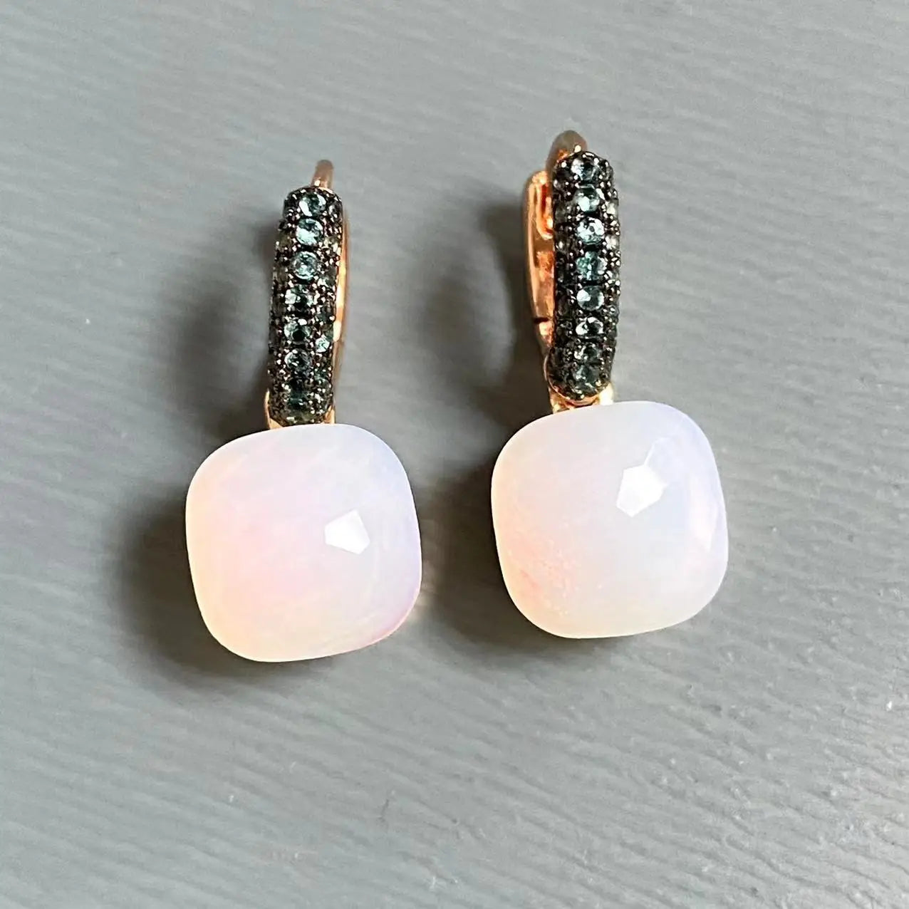 Classic Nudo Earrings Zircon With Black Gun Plated