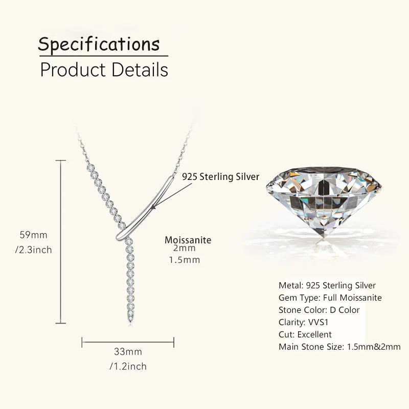 Round Y-shaped Pendant Necklace