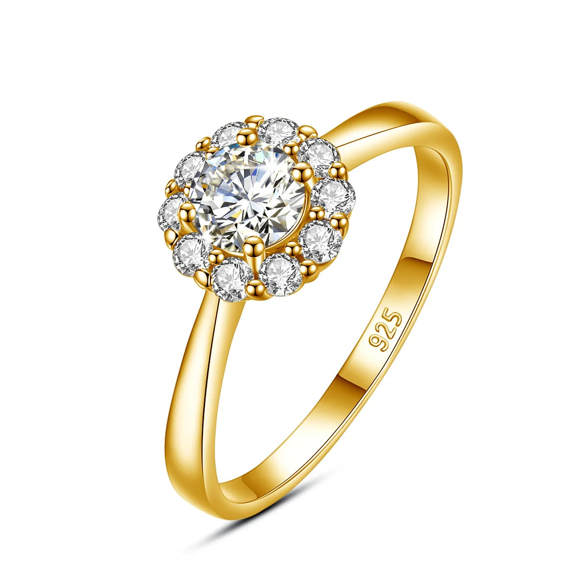 Flower Ring With Moissanite Diamond