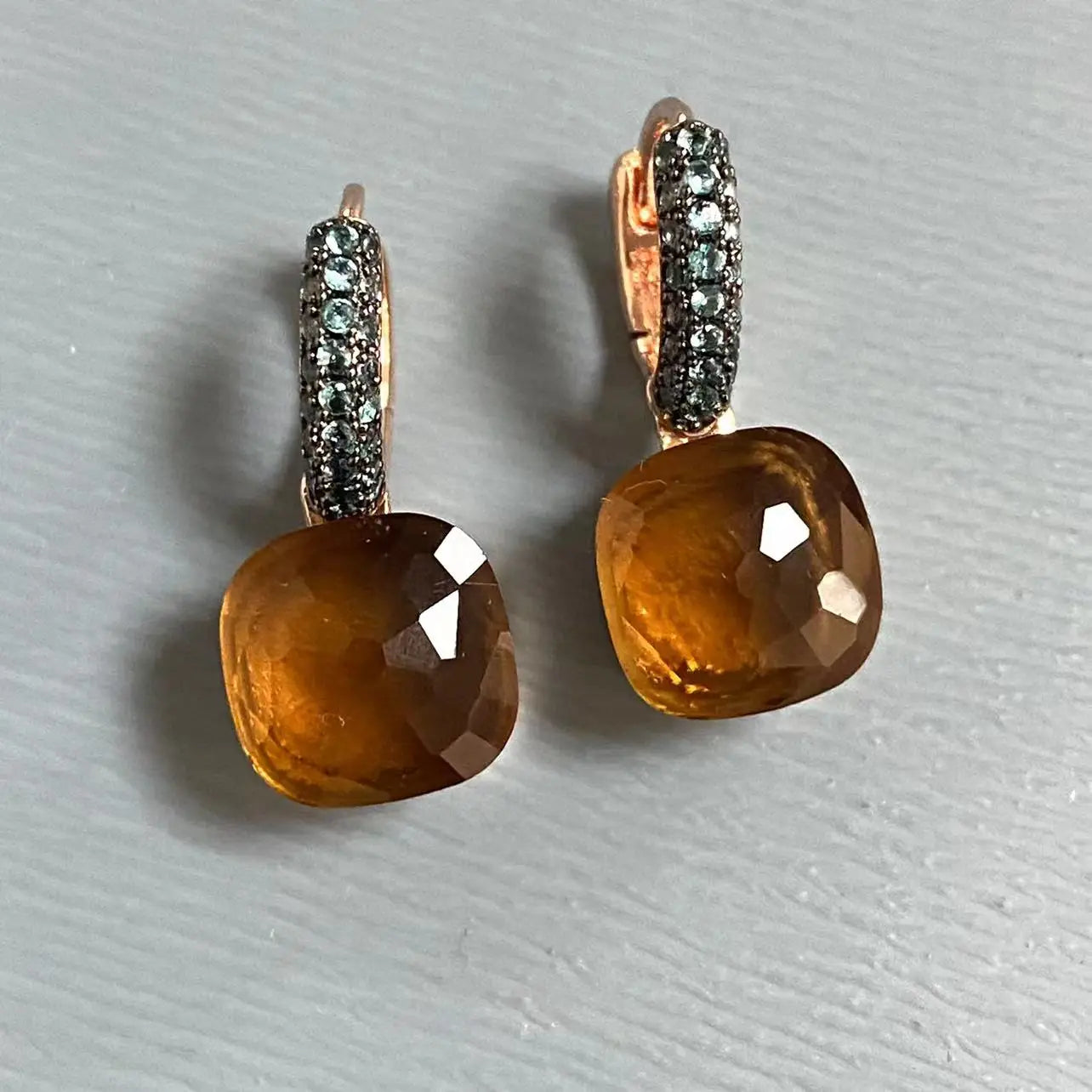 Classic Nudo Earrings Zircon With Black Gun Plated