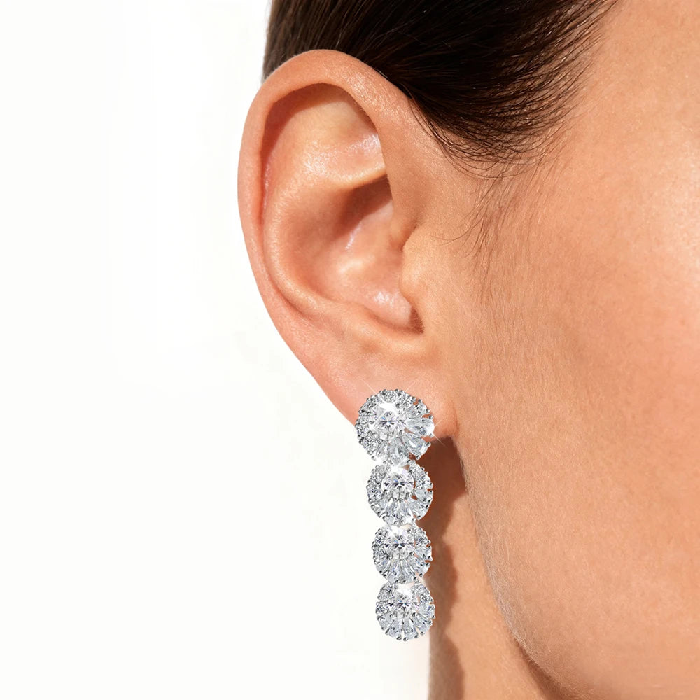 Moissanite Pendant Earrings