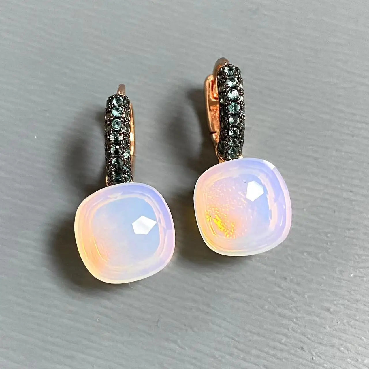 Classic Nudo Earrings Zircon With Black Gun Plated