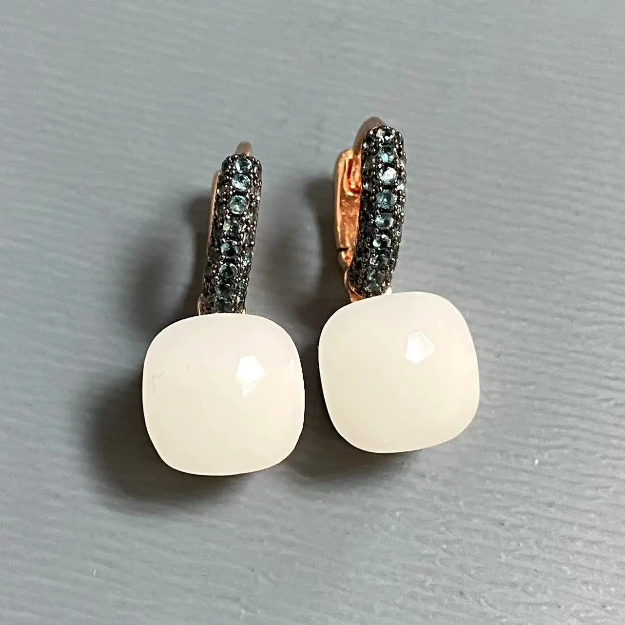 Classic Nudo Earrings Zircon With Black Gun Plated